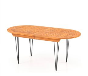 Outdoor Patio 71Inch Dinning Table With Teakwood Tabletop