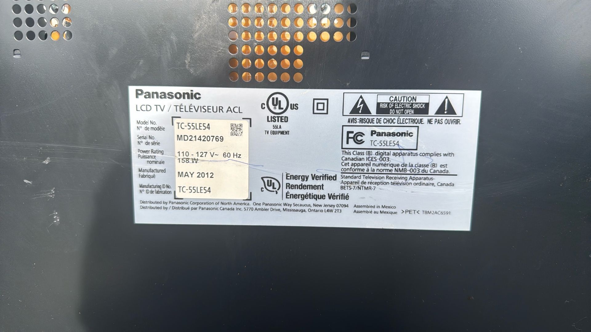Panasonic Lcd Television