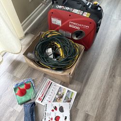 Predator 2000 Watt Super Quiet Inverter Generator – Like New + Extras