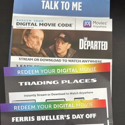 4K UHD and HD Digital movie codes