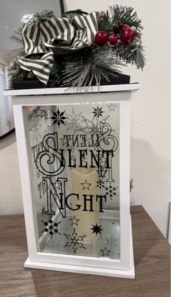 Holiday Christmas wood Lantern