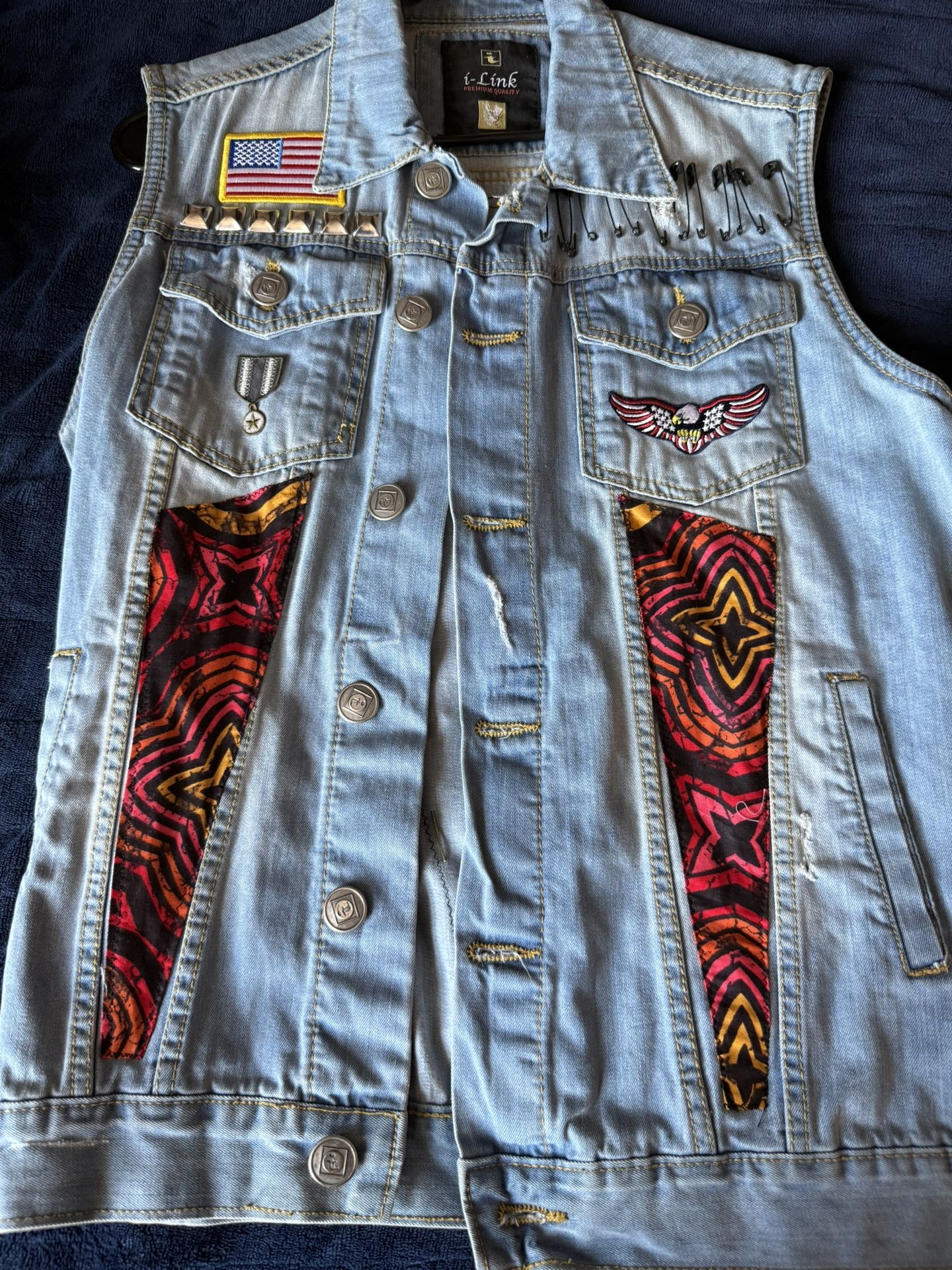 Denim Jeans Men’s Sleeveless Jacket Medium