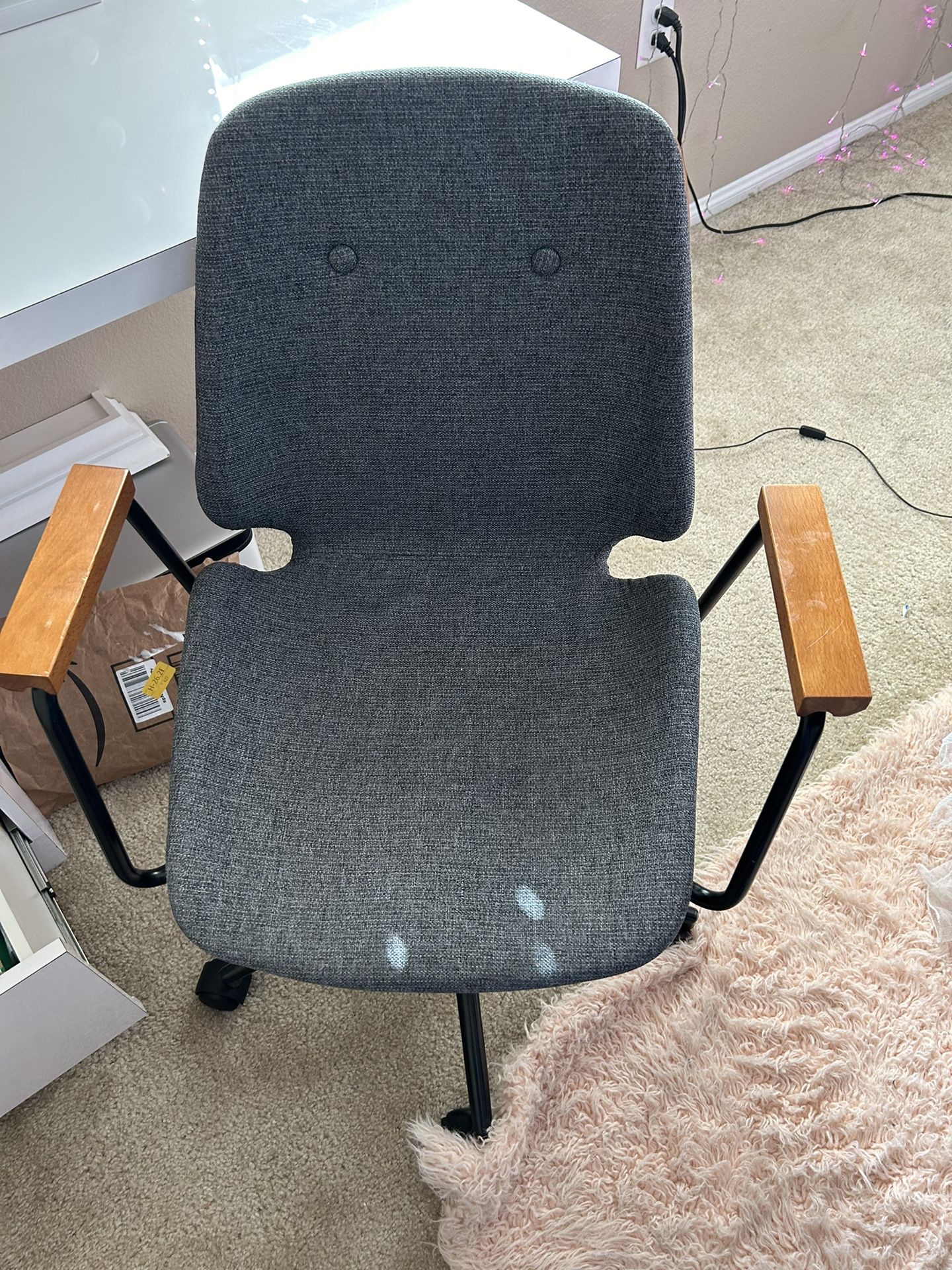 Gray And Wood Office Chair