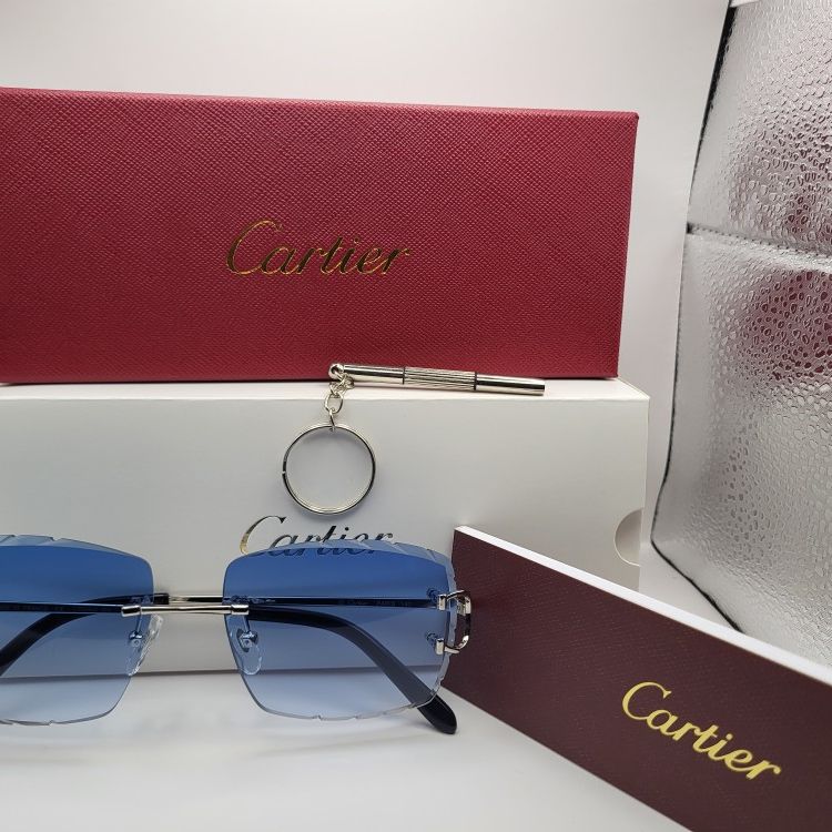 Cartier Rimless Glasses(Blue)