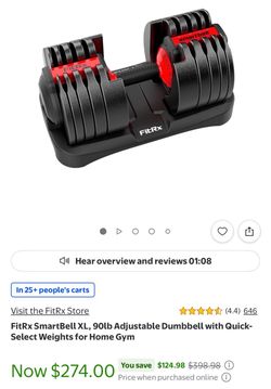 FitRx SmartBell XL Adjustable Dumbbell | New in Box