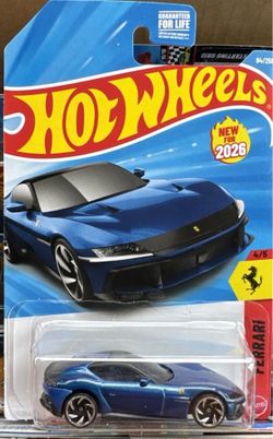 Hot Wheels 2026 Case M Ferrari 12Cilindri Blue Comes With Protector