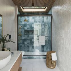 Los Flexi 56 in.-60 in. W x 72 in. H Semi-Frameless Double Sliding Shower Door in Matte Black with 1/4 in. Tempered Clear Glass