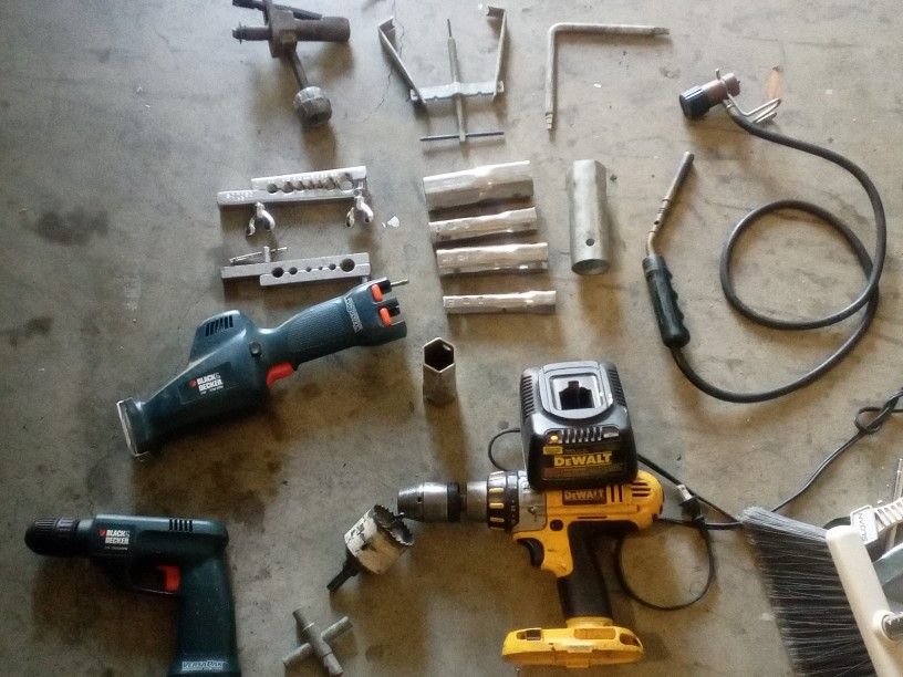 DeWalt Drill N Charger Torch N Accessories