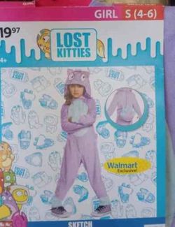 Lost Kitties Girls Costume Size S (4-6)