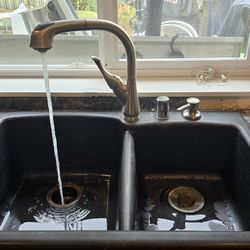 Kitchen Sink, Faucet, And Garbage Disposal 