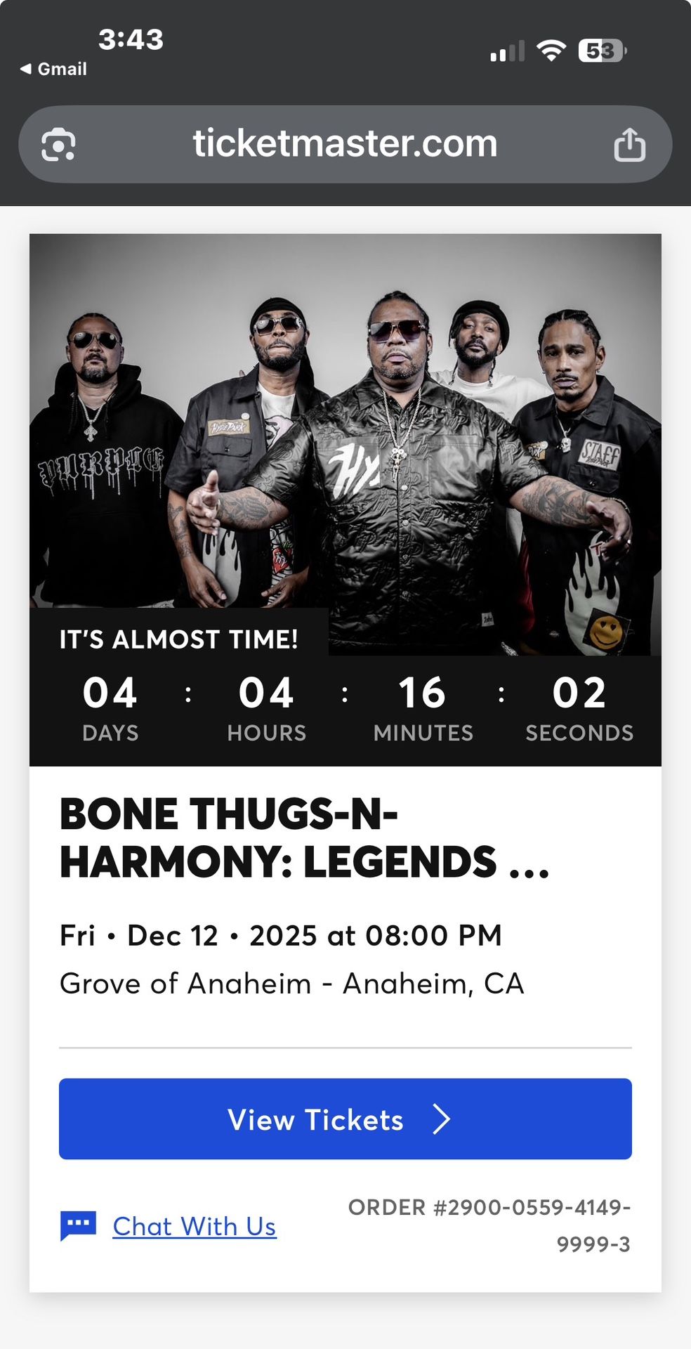 Bone Thugs N Harmony Tickets