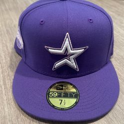 Astros Open Star Hat- 7 1/2 Purple/Pink