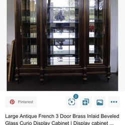 Large antique display cabinet 