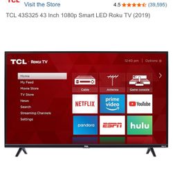 TCL 43S325 43 Inch 1080p Smart LED Roku TV