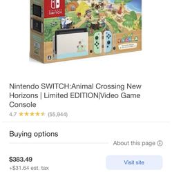 Nintendo Switch Animal Crossings Edition