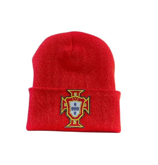 Portugal Raised Cuff Knit beanie hat.
