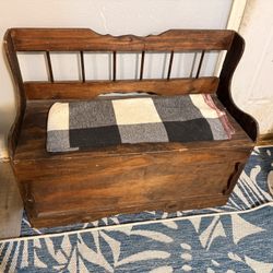Wooden Bench with Storage
