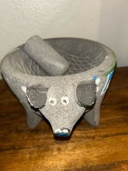 Stone Elephant Mortar and Pestle