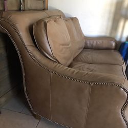 Real Leather Sofa And Loveseat