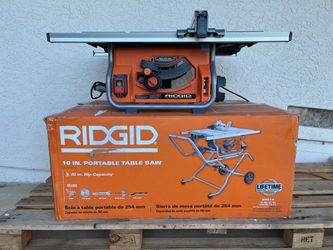 RIDGID 10-Inch Portable Table Saw R4514 with rolling stand