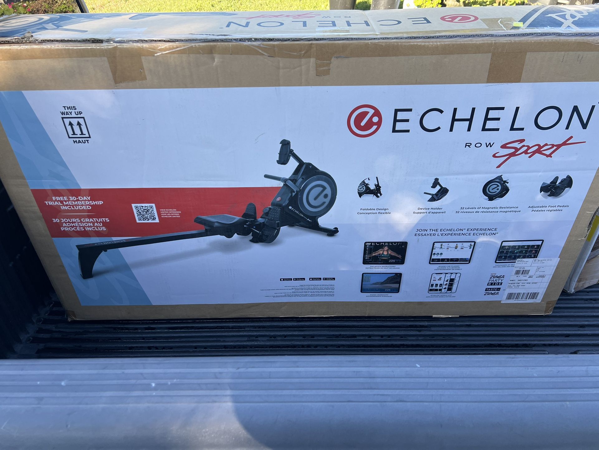 Echelon Sport Exercise Rower with 32 Levels of Magnetic Resistance with 90 Day Free Premier Membership