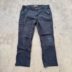Ariat Rebar M4!Double Knee Workwear Black Pants Sz 35x28