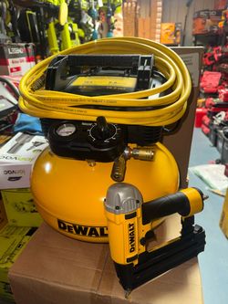 Dewalt 6 gal compressor with 18g nailer and hose