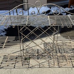 Vintage Wrought Iron Wine/Bakers Rack 