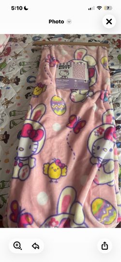 Hello kitty Easter blanket