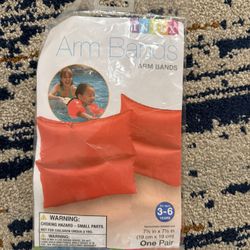 Orange color arm band floats- 7 inches