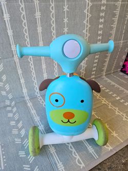 Skip Hop 3-in-1 Baby Activity Push Walker & Ride On Scooter Toy, Dog
