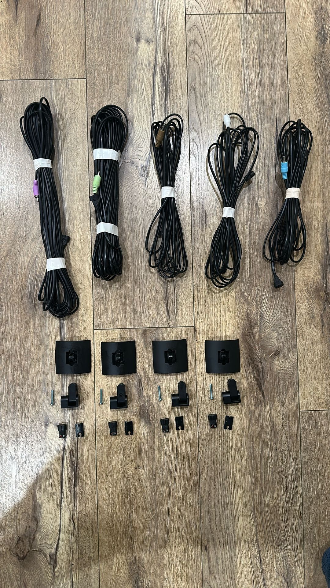 Bose Jewel Cube Speaker Set – 5 Satellites + Center + Original Cables & Mounts