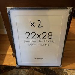 2 22x28 Wood and Glass Photo Picture Frames 