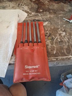 Starrett drve pin punch set