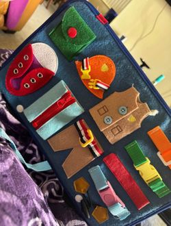 Toddler Busy Board Police Bus Activity Book