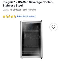 Insignia Beverage Cooler - Sleek Stainless Steel 