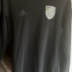 Adidas ESP  Soccer Thick Thermal Sweater Pullover  Shirt Small Black Back Is Raised