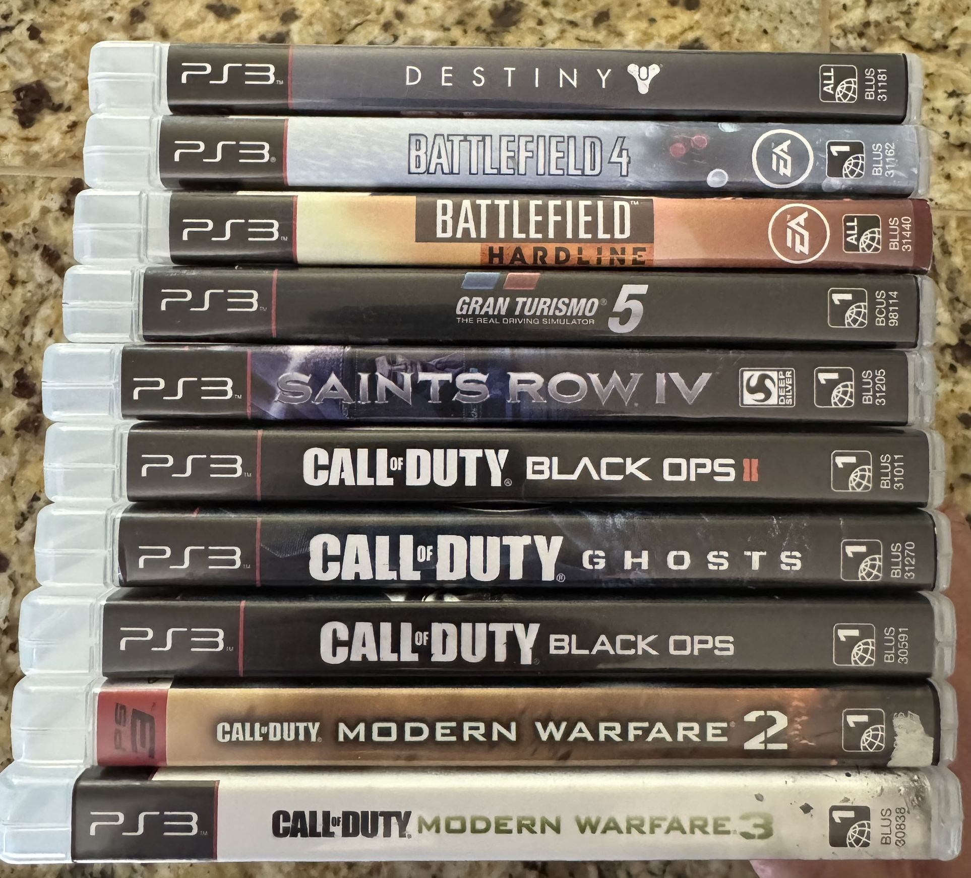 PS3 PlayStation Game Lot (10) Call Of Duty - Battlefield - Destiny