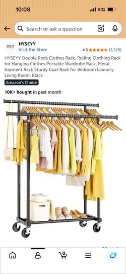 Rolling Clothes Rack/ Garment rack