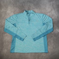Lightweight Blue Performance Quarter-Zip Pullover