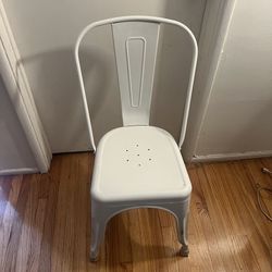 Industrial Metal White Chair 