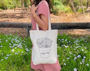 Mother’s day canvas tote bag