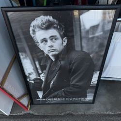 James Dean Poster Framed 