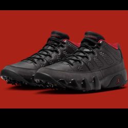 Nike Air Jordan 9 Low G Golf Charcoal Black True Red FJ5934-002 sz 10..11  $230