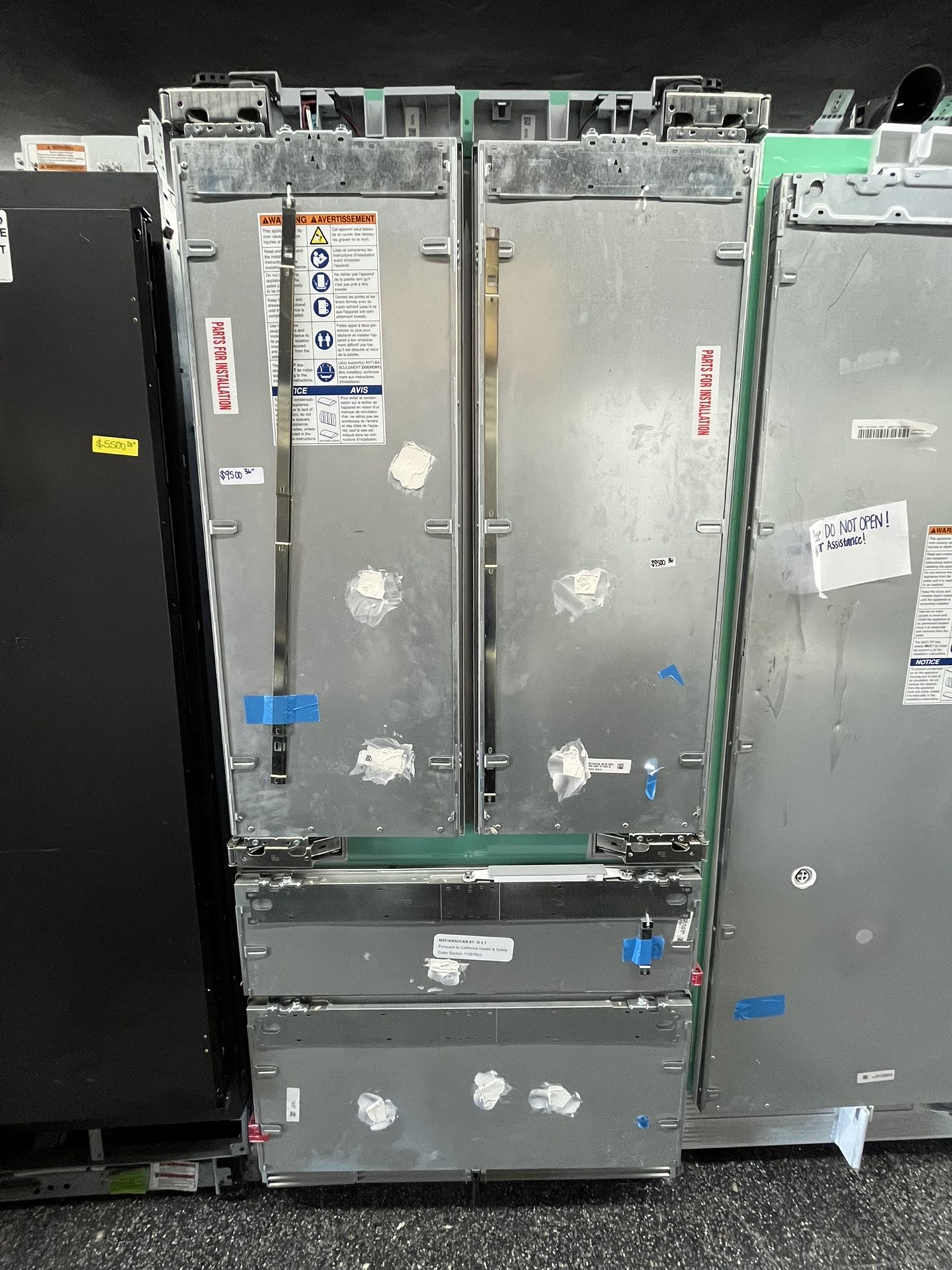Built In Panel Ready 36” Thermador 4 Door Fridge Internal Water Dispenser