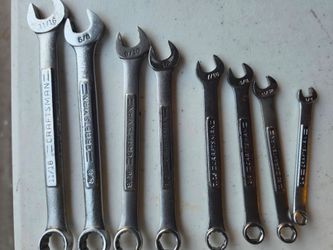 8 pcs Craftsman Combo Wrenches Standard