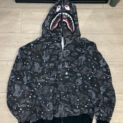 Vintage / Y2K Galaxy Bape Glow In The Dark Shark Hoodie 