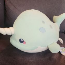 Takashoji Green Narwhal Plushie