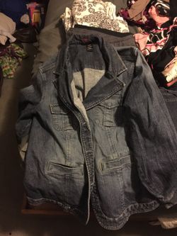 Plus size jean jacket