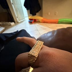 Double Finger Ring “south Side” 10kt 13.8g 